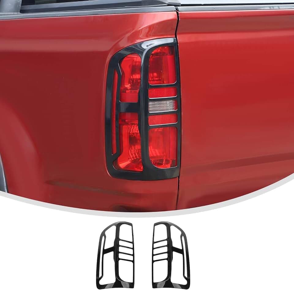 Linskip Tail Light Covers Compatible with Chevrolet Colorado 2014 2015 2016 2017 2018 2019 2020 2021 2022, Rear Lamp Bezel Decor for Chevy Colorado Exterior Accessories(Black)