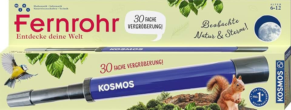 KOSMOS Fernrohr, entdecke Deine Welt, Linsenfernrohr für Kinder