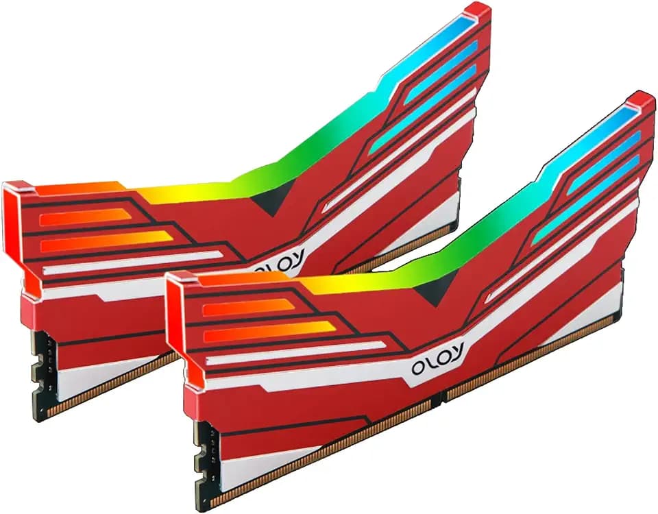 OLOy DDR4 RAM 16GB (2x8GB) Warhawk Aura Sync RGB 3200 MHz CL16 1.35V 288-Pin Desktop Gaming UDIMM (MD4U083216BCDA)