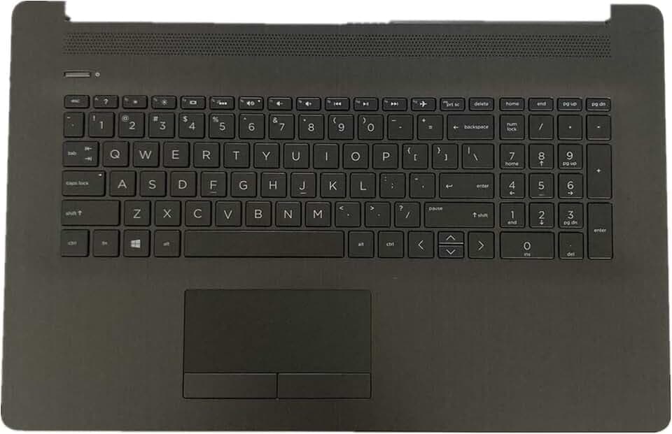 Replacement for HP Pavilion17BY 17-by 17CA 17-CA Laptop Upper Case Palmrest Backlit Keyboard Touchpad Assembly Part L22749-001