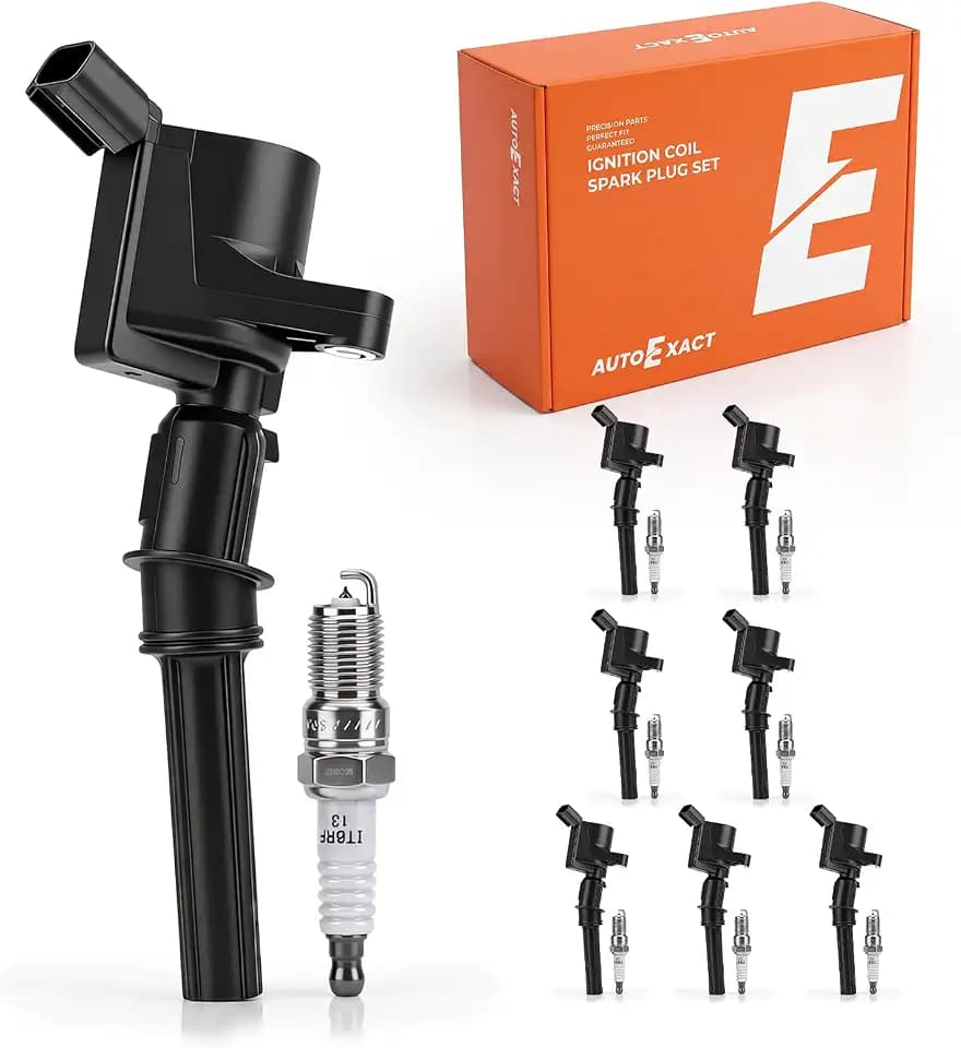 Ignition Coil Packs FD504 Iridium Spark Plugs Kit Fit for Ford 4.6/5.4L