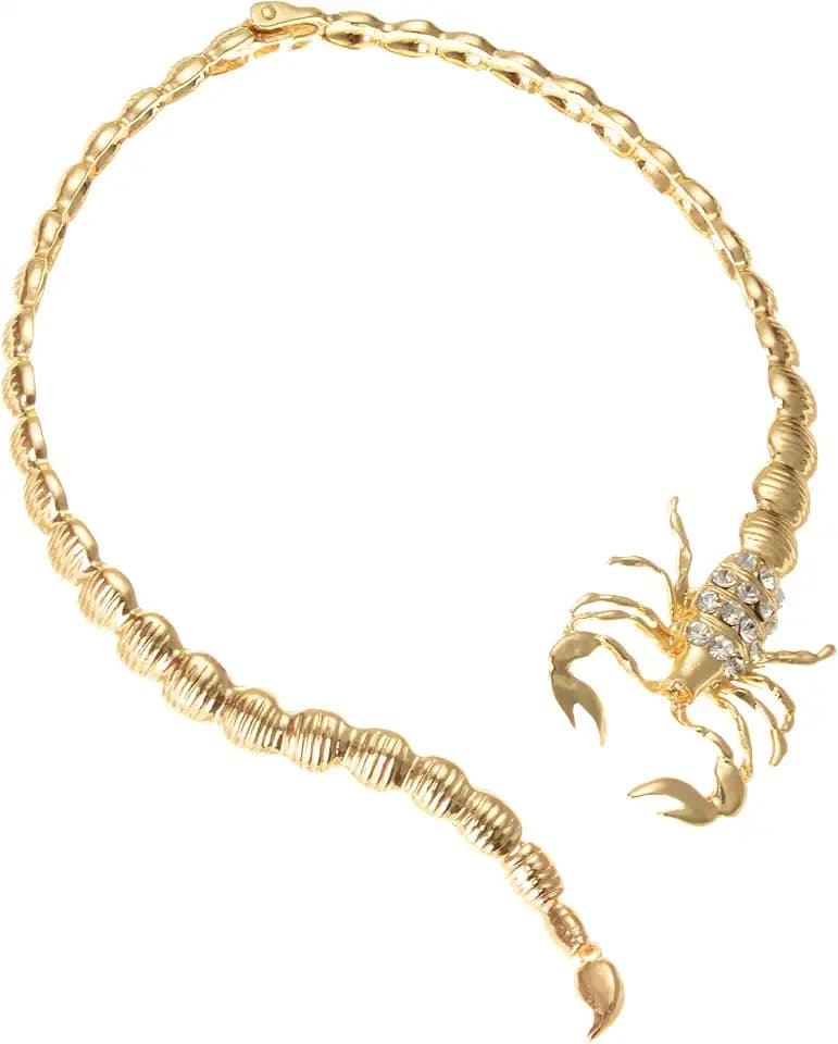 Fashion Silver Gold Rose Gold Adjustable Snake Crocodile Scorpion Chain Choker Collar Statement Bib Necklace Jewelry for Women