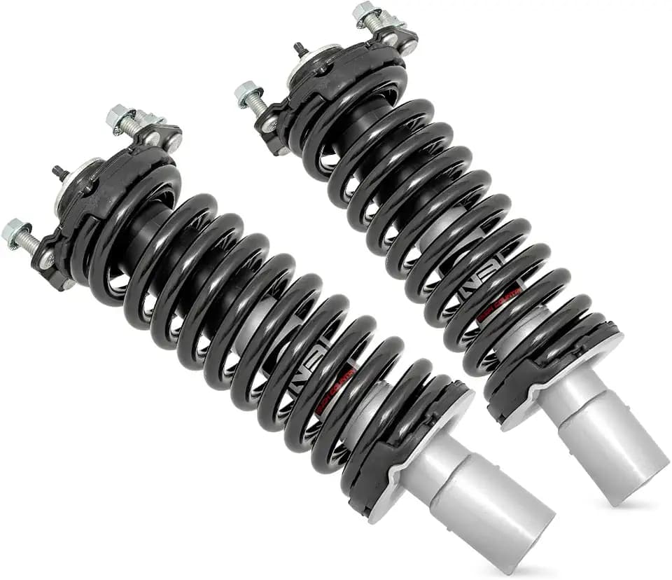 Rough Country N3 Loaded Struts for Jeep Liberty KK (2008-2012) w/2.5" Lift - Performance Suspension Upgrade, 2 Pre-Loaded Coil Struts