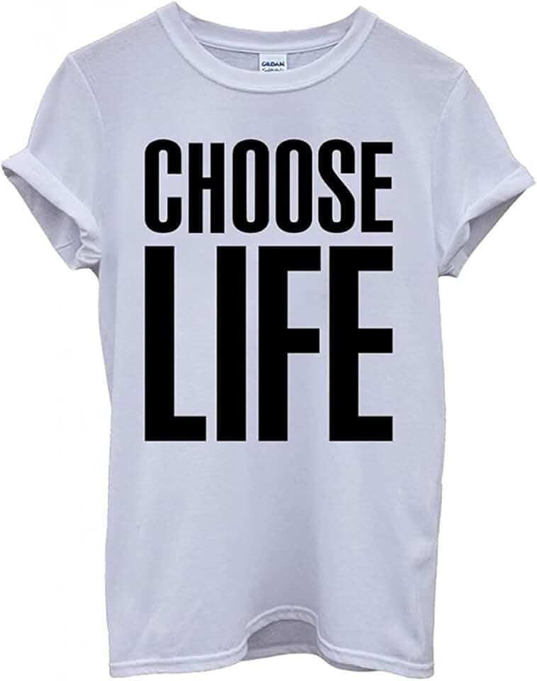 Choose Life Unisex T-Shirt Herren Damen 80er Jahre Lustig Nerd Geek