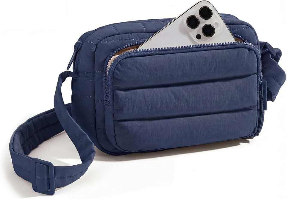 BAGSMART Crossbody Bags for Women, Puffer Crossbody Purses for Women with RFID Blocking Slots, Handbags Wallet Small Purse