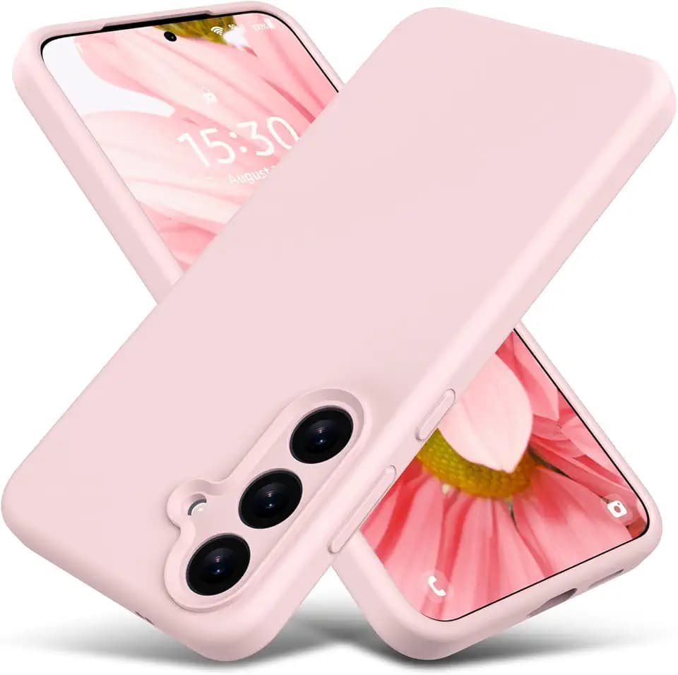 Varikke for Samsung Galaxy S25 Case Premium Liquid Silicone Thin, ChalkPink