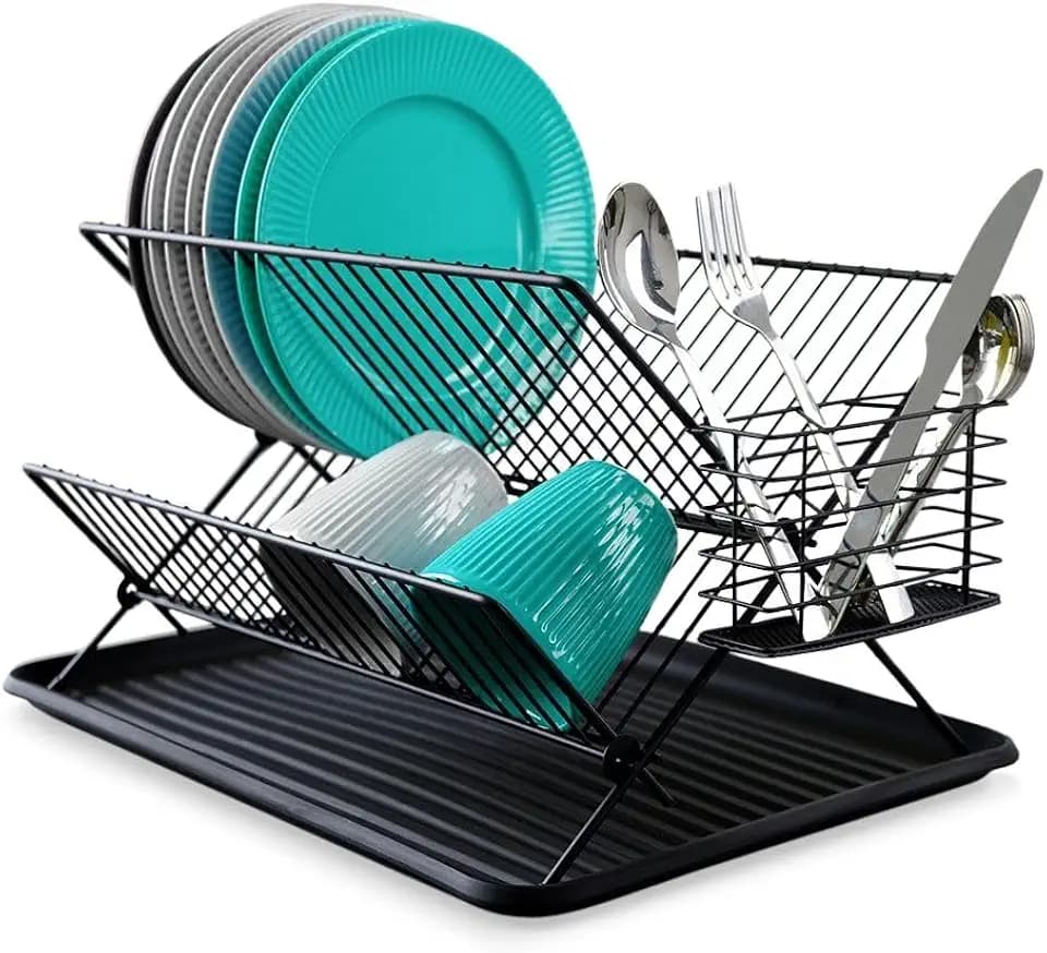 Vilde Geschirrabtropfer mit Besteckhalter Dish Drying Rack Geschirrständer