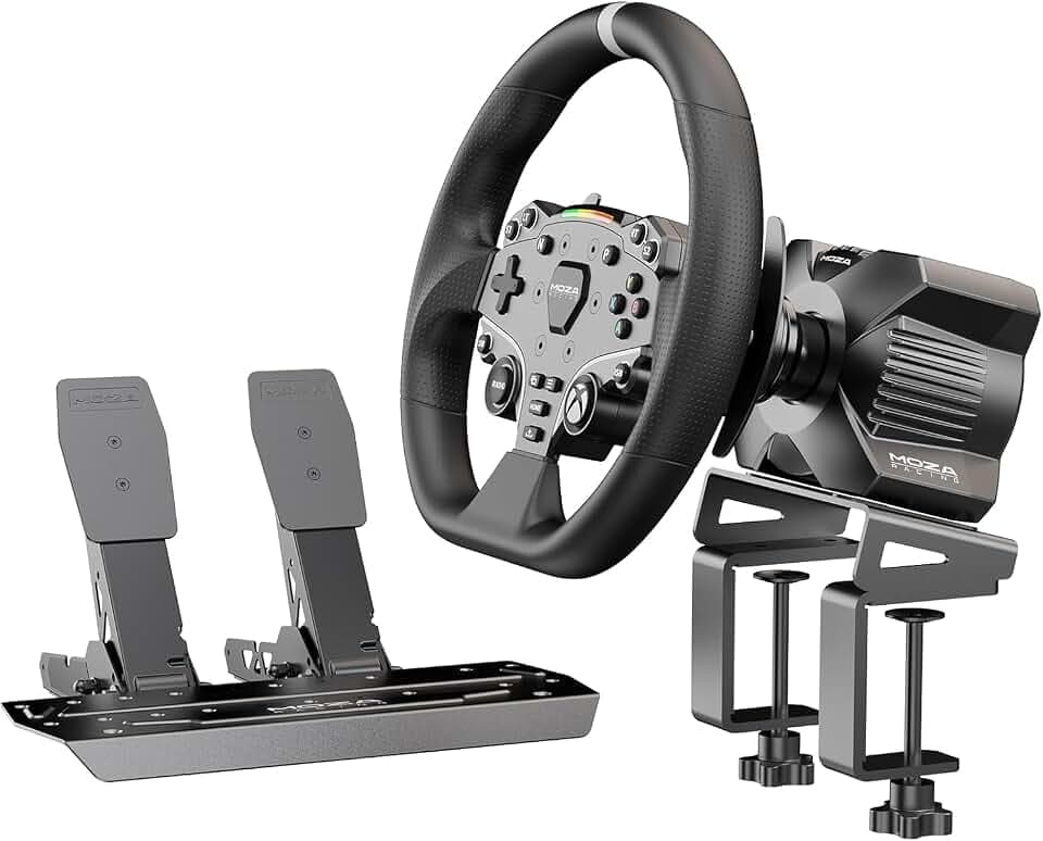 MOZA R3 Wheel and Pedals Kit for Xbox & PC Racing Simulator