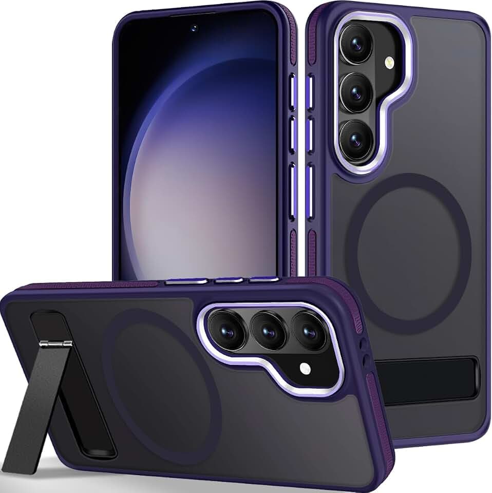 MALEWOLF Magnetic Stand Case for Samsung Galaxy S26, Color Hybrid Cover