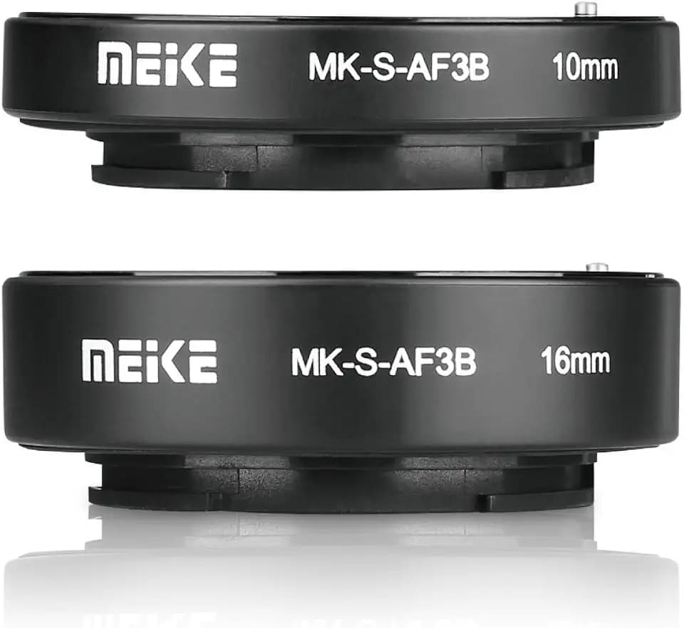 Meike MK-S-AF3B Auto Focus Extension Tube 10mm 16mm for Sony A7 A7M2 NEX 3 NEX 5 NEX 6 A6600 A5000 A6000 A6100 A6300 A6400 A6500 A9