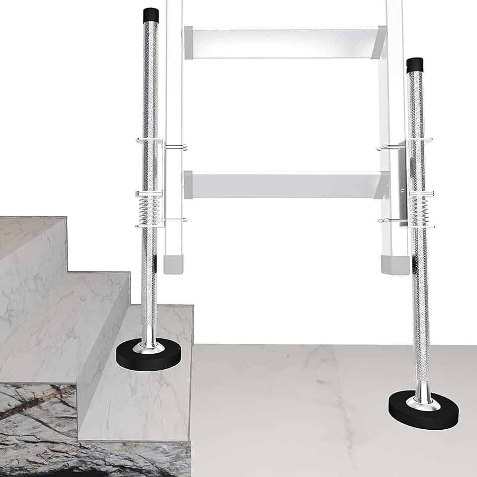 Leiter-Nivellierer-Paar, Leiter-Zubehör, Werkzeuge für Treppen, verstellbare Leiter-Nivellierer für stabile Plattform und Bodenebene für alle Oberflächen, Standardversion (50,8 cm)