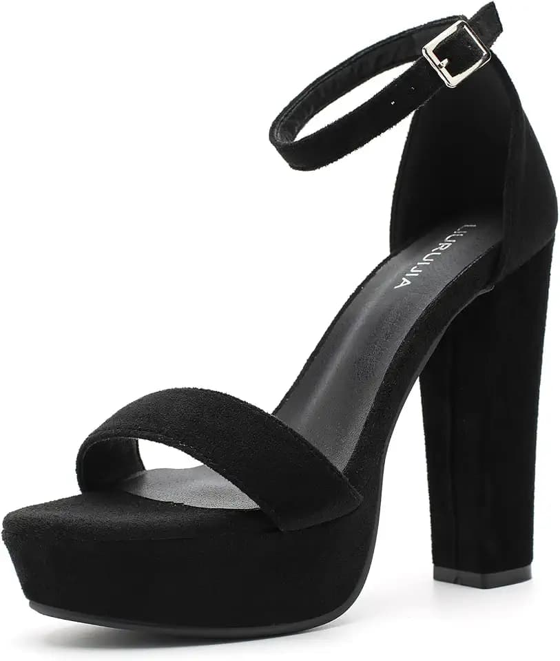 LIURUIJIA Women's Chunky Block High Platform Heels Dress Sandals