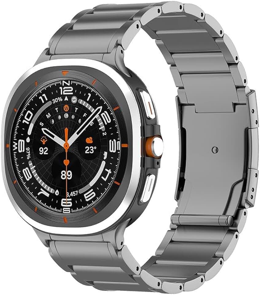 Titan Armband für Samsung Galaxy Watch Ultra (2025), No Gap Uhrenarmband mit Integriertem Schnallenriemen, Ersatzzubehör für Galaxy Watch Ultra 47 mm (2024/2025)