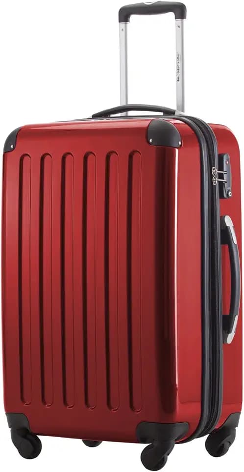 Hauptstadtkoffer Alex - Erweiterbarer Hartschalenkoffer 65 cm (74 L) mit TSA-Schloss - robuster Trolley-Reisekoffer mit 4 Doppelrollen, Rot