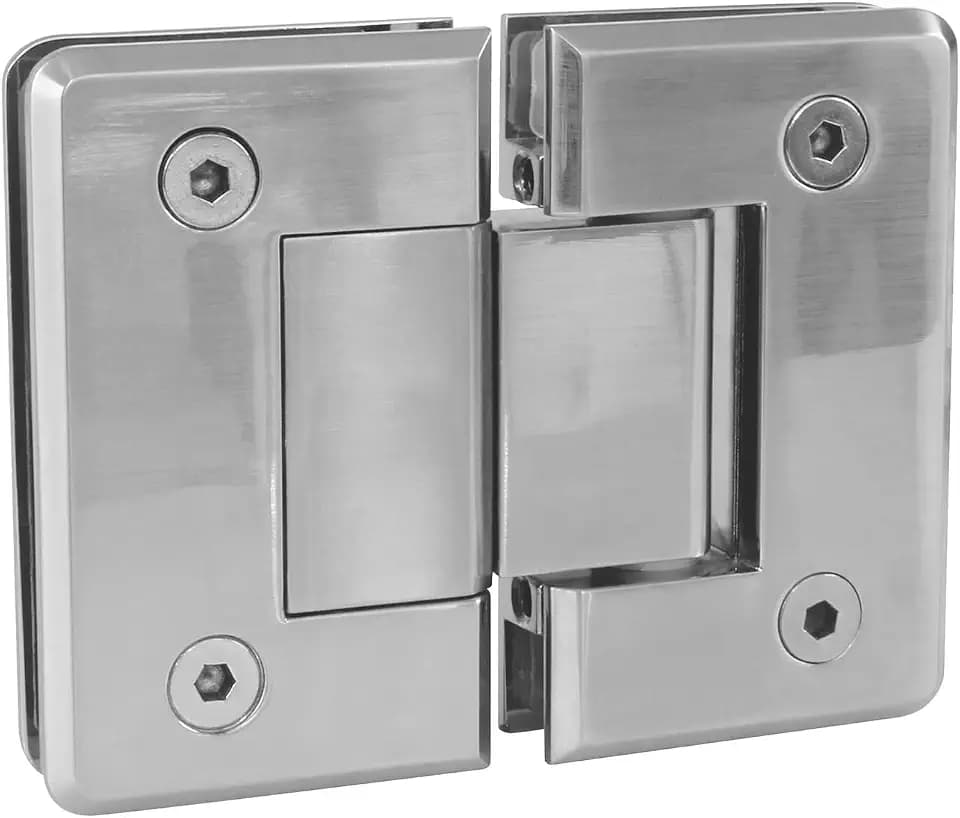 Amig - Scharnier für Dusche | Hohe Korrosionsbeständigkeit | Passt zu Glasgehäusen | Max. Belastung 35 kg | Für Glasstärke 8-12 mm | Geeignet für Duschabtrennungen | Mattes Nickel, 88 x 54 mm, Zink