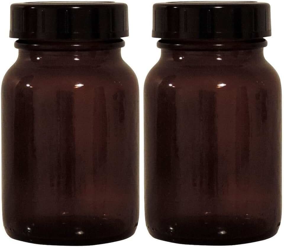 Viva-Haushaltswaren braunes Apothekerglas Set 2x 250ml inkl. Schraubverschluss & Etiketten made in Germany