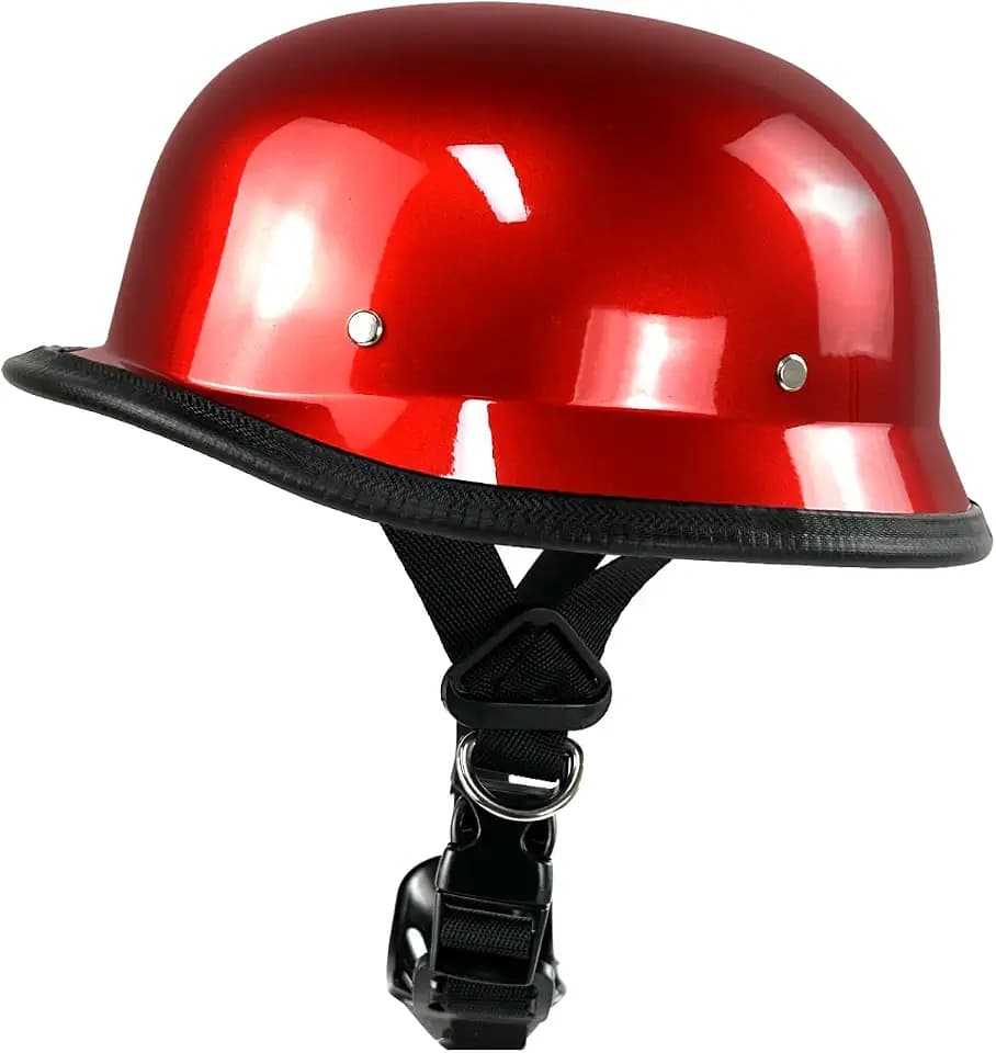 German Style Motorcycle Helmet,Adult Half Helmet Open Face DOT Approved, Motorcycle Cruiser Scooter Cool Helmet