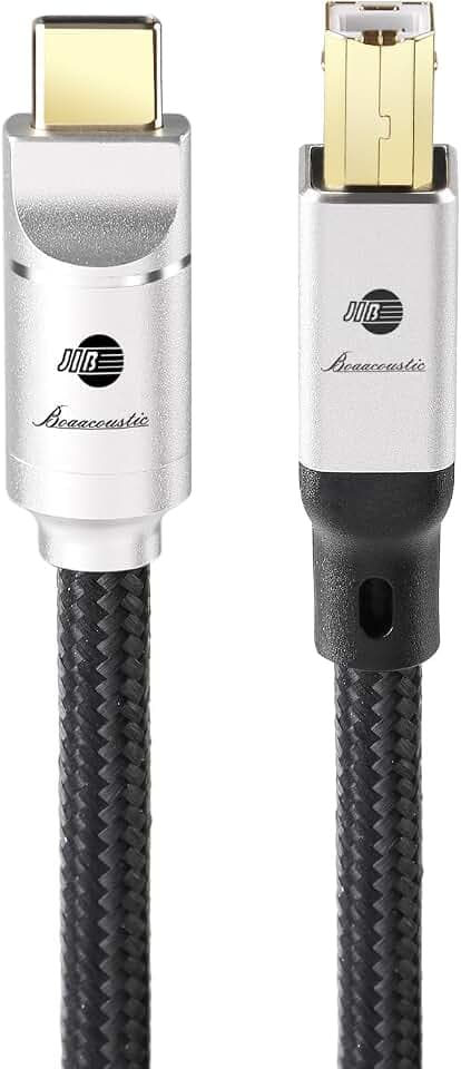 BOAACOUSTIC JIB USB C auf USB B Audio Kabel Drucker kabel USB-B zu USB-C Hifi High End Typ B auf Typ C Kabel Audiophiles Hochgeschwindigkeits-DAC Decoder OTG Kabel 1M