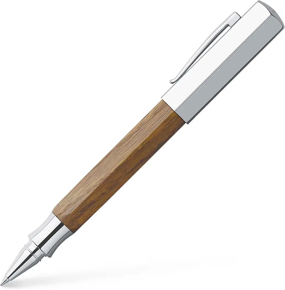 Faber-Castell 147518 - Tintenroller Ondoro Räuchereiche, Mine: 0,5 mm, Schaftfarbe: braun
