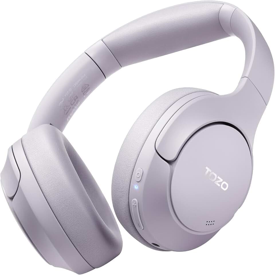 TOZO Hybrid Active Noise Cancelling Headphones, Hi Res Audio