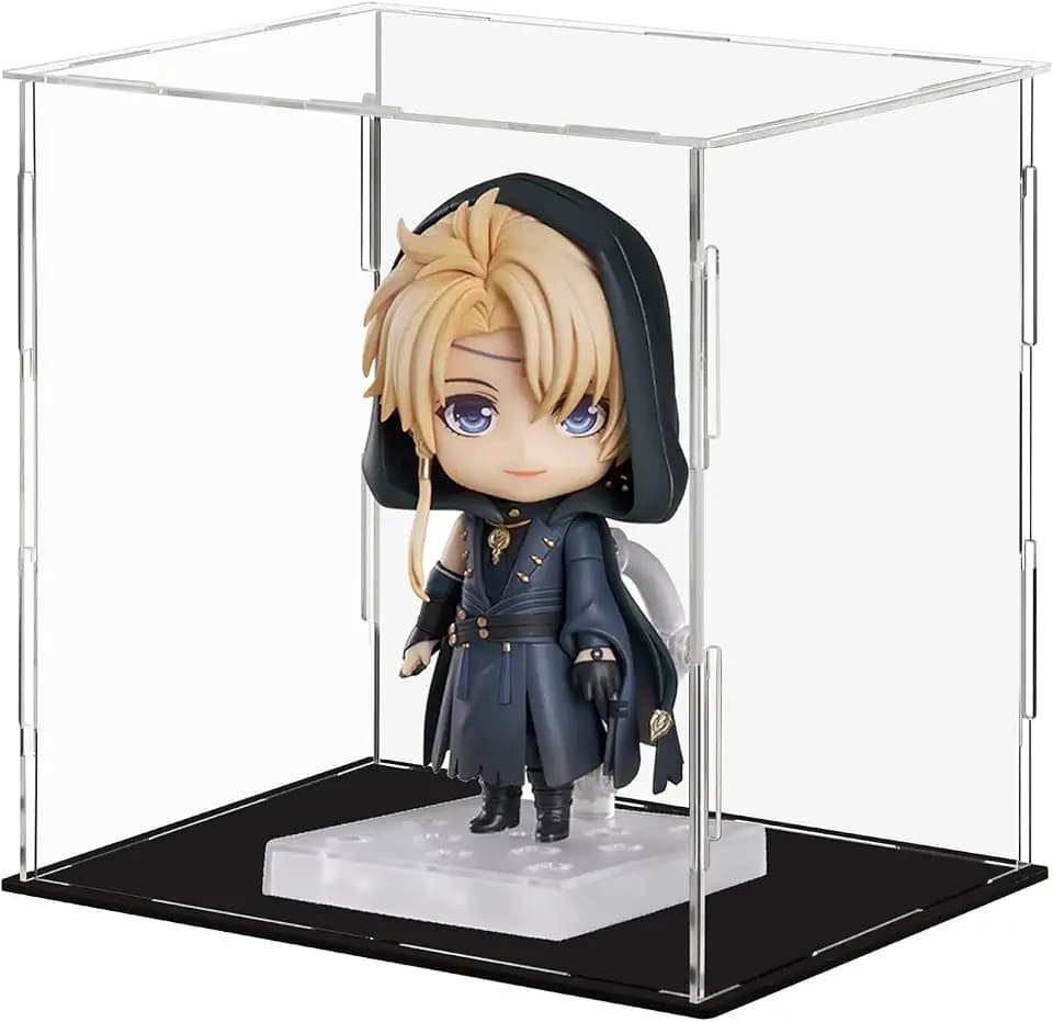 Display Case 7.8x5.9x7.8inch,20x15x20cm for Collectibles Assemble Clear Acrylic Box Alternative Glass Case for Display Action Figures Home Storage Organizing Toys