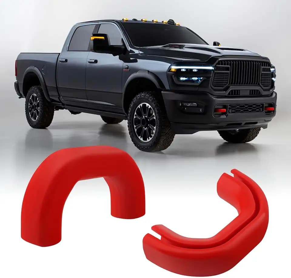 Front Tow Hooks Covers for RAM 2500/3500 2019-2026 Red