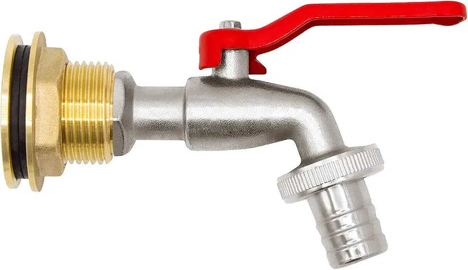 VARIOSAN Regentonnendurchführung + Kugelauslaufhahn Set 14702, 3/4"