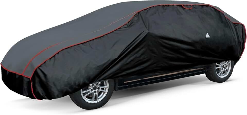 Walser Hagelschutz Abdeckplane Auto, Autogarage Abdeckung Pro, 100% Polyester, Größe 1, Anthrazit-Schwarz
