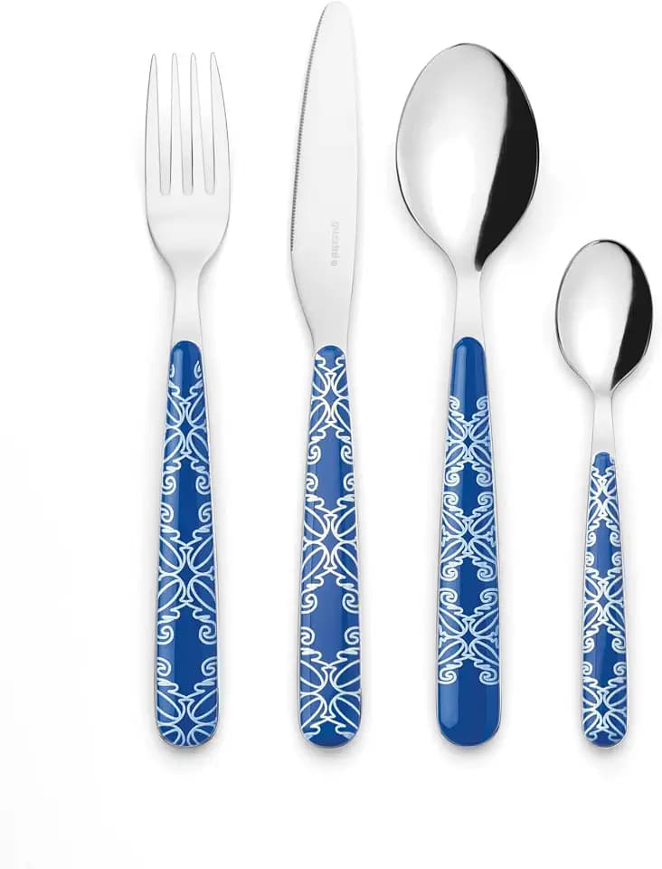 Guzzini - FUSION Besteckset mit 24 Stück - Mittelmeerblau - 28195076