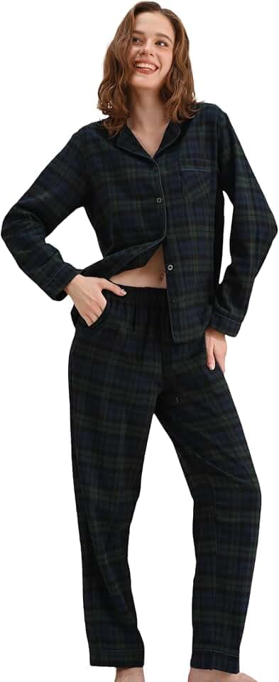 NAP BOUND 100% Cotton Pajamas Set for Women 2 Piece PJs Set
