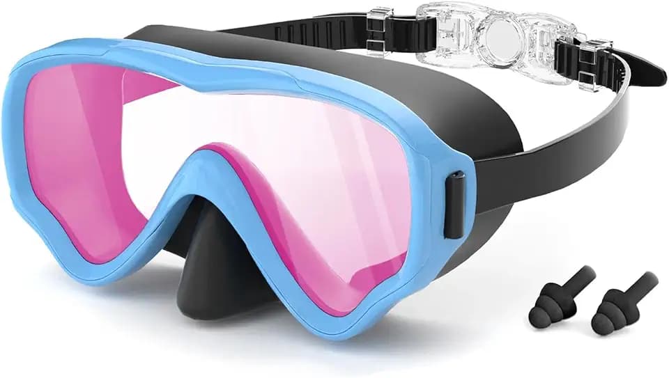 COOLOO Taucherbrille Kinder für 4-16 Jahre，Schwimmbrille mit Nasenabdeckung
