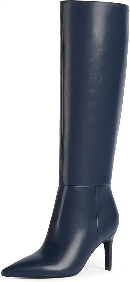 Easyfox Knee High Boots Women Pointed Toe Stiletto Heel Tall Boots
