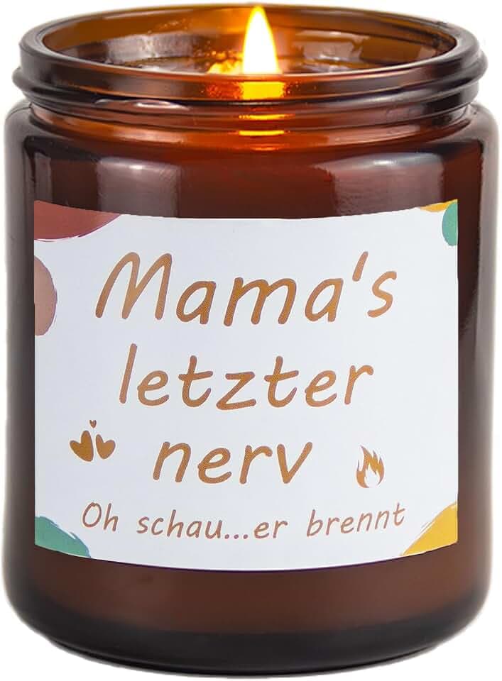 Duftkerzen im Glas mit Vanille | Muttertagskerzen mit Spruch | Natürliche Sojakerze 200g (7oz), 55h Brenndauer | Geschenk für Geschenke zum Muttertag