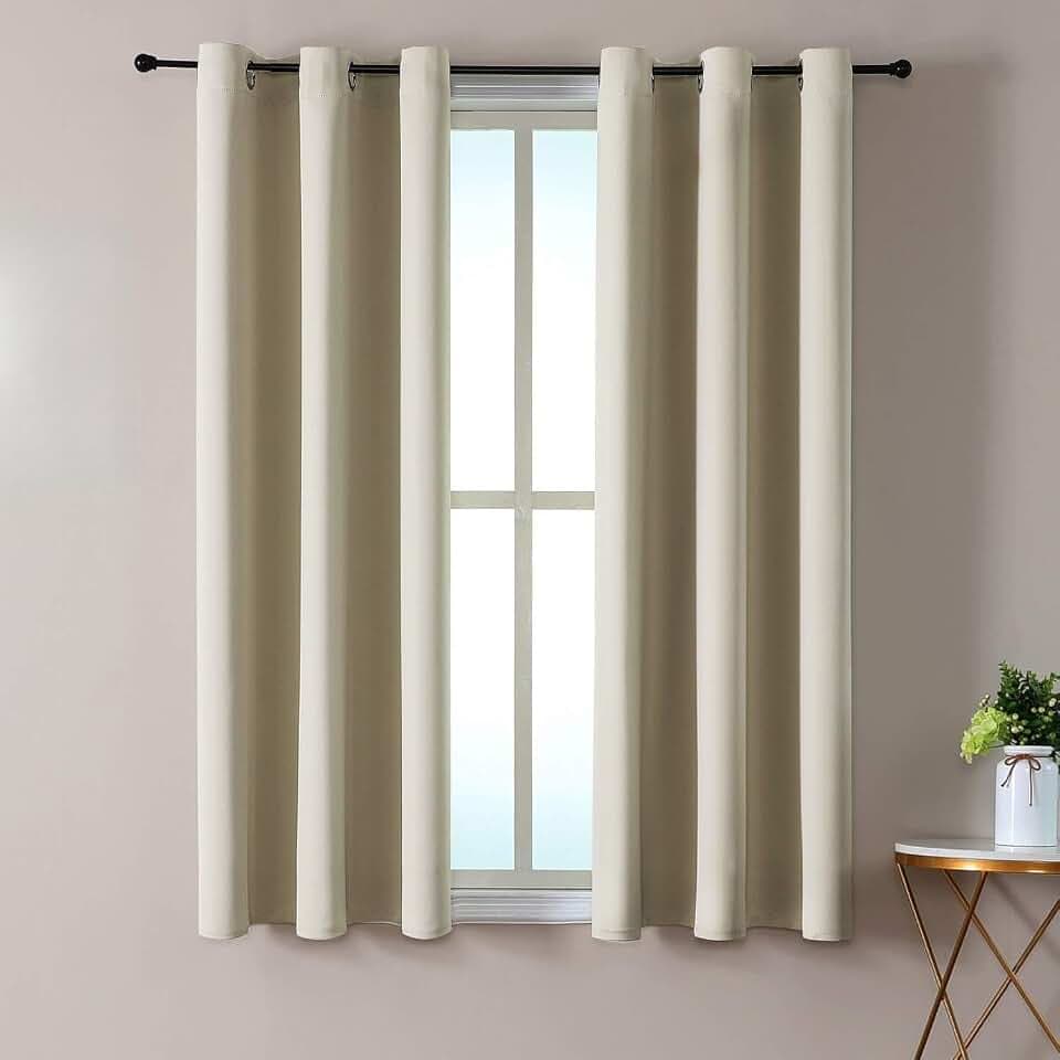 ChrisDowa Room Darkening Curtains for Bedroom and Living Room 40 Inch Long