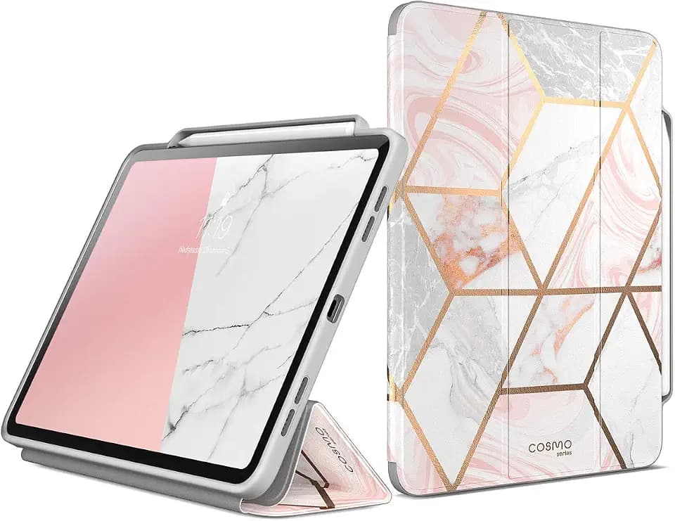 i-Blason Hülle für iPad Pro 11 Zoll 2020 / 2018 Schutzhülle Bumper Case Trifold Stand Cover [Cosmo] mit Auto Schlaf/Wach und Pencil Halter, Marmor