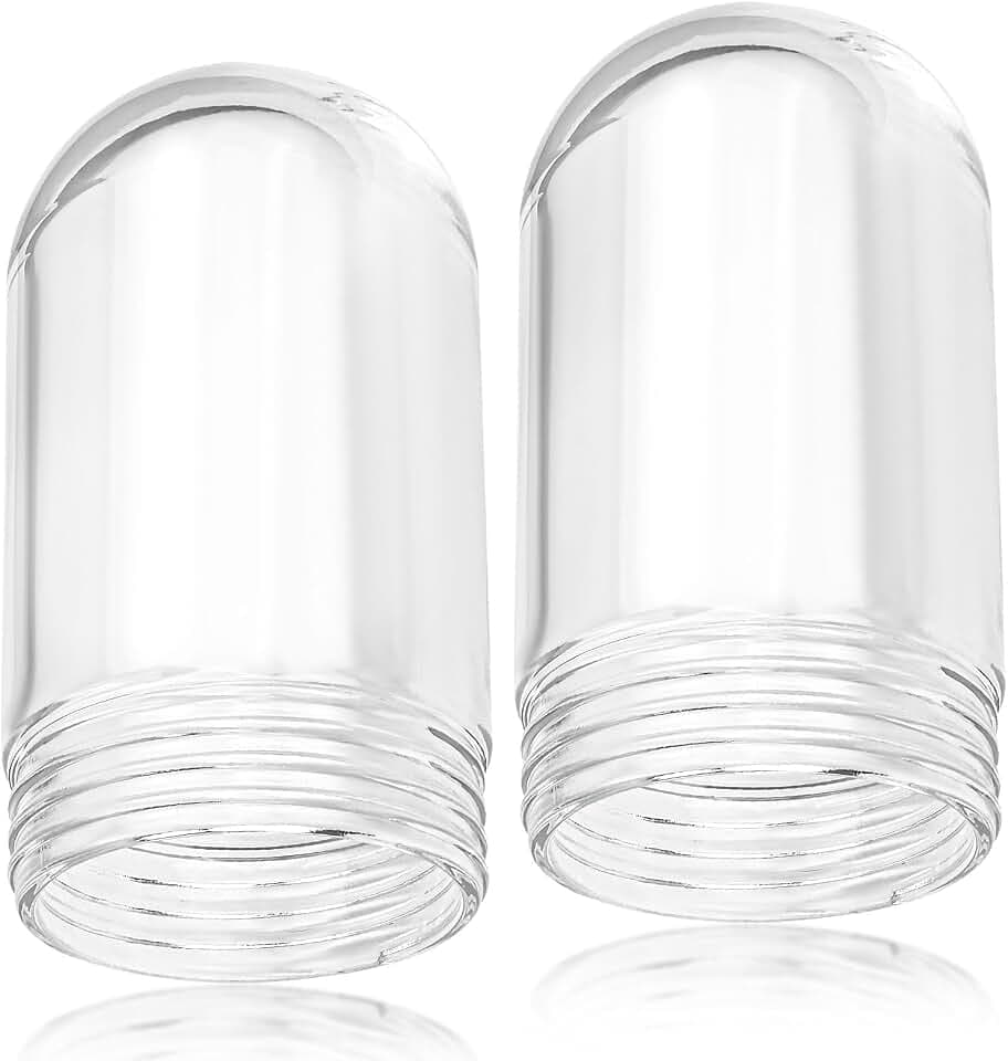 Glass Light Bulb Cover, L10-X006 Glass Globe for Light Fixture, 2 Pack