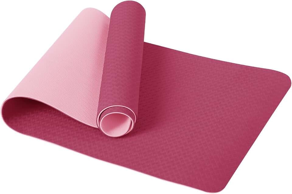 Narwhal Yogamatte TPE Rutschfest 6mm dick, Gymnastikmatte Sportmatte mit Tragegurt, Leichte Fitnessmatte für Yoga Pilates Workout Zuhause & Outdoor 183x61x0.6cm