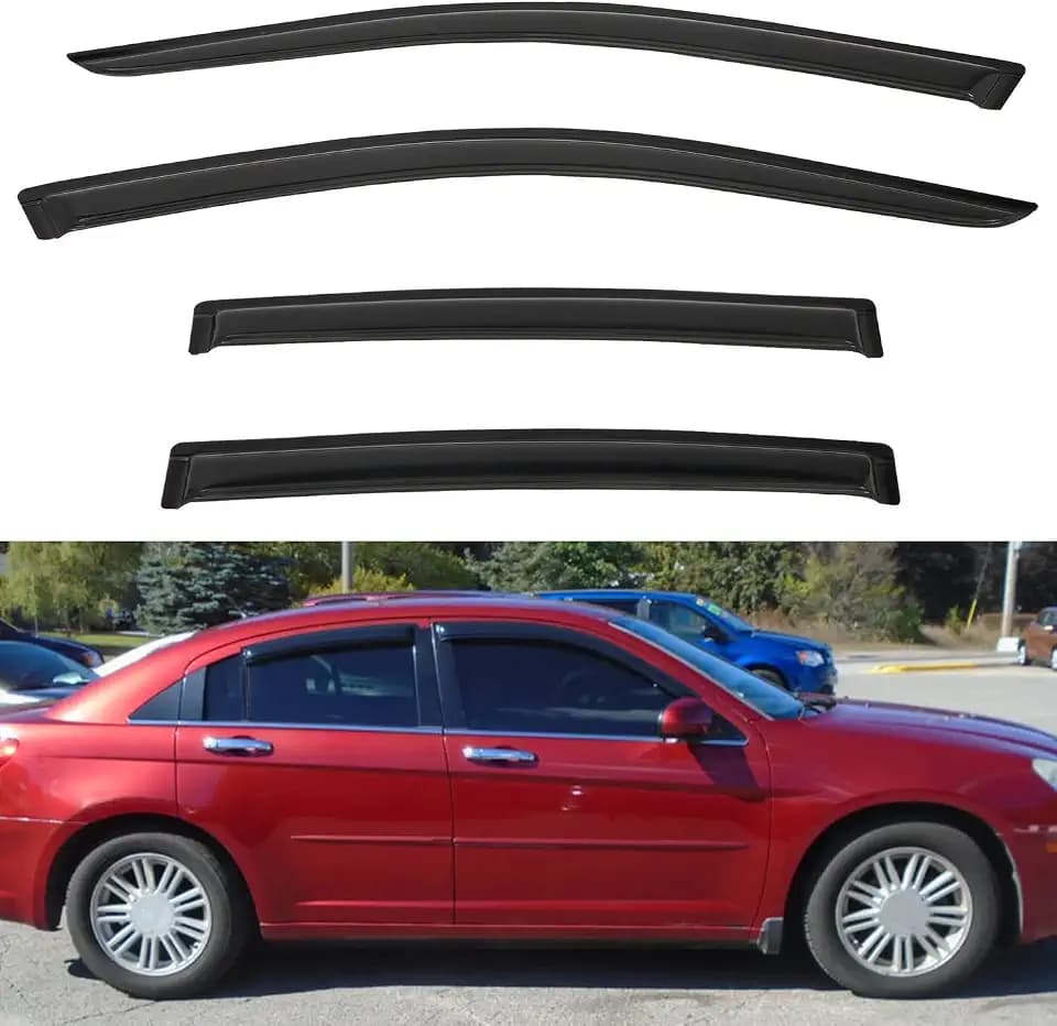 4pcs Window Visors Rain Guards for 2007-2010 Sebring 2011-2014 200