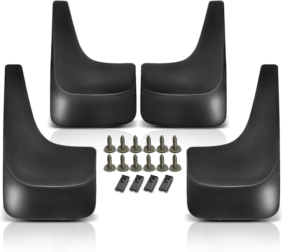 A-Premium Mud Flaps, Drilling Required Splash Guards with Accessories