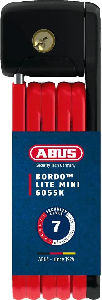 ABUS Faltschloss Bordo Lite Mini 6055/60 - Extra-leichtes Fahrradschloss aus Spezialstahl - ABUS-Sicherheitslevel 7