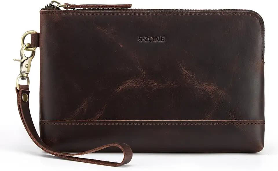 S-ZONE Wristlet Wallets for Women Small Clutch Purses Detachable Strap