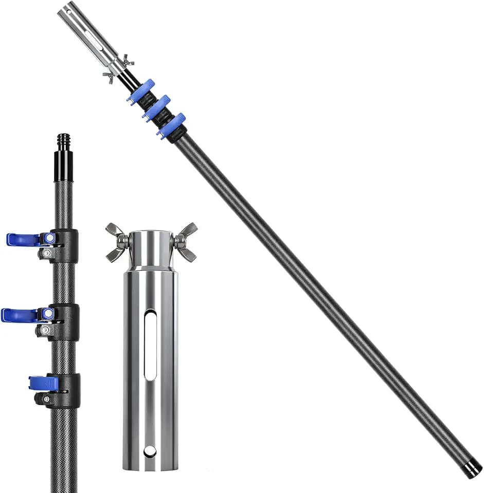 DOBEN 16FT Carbon Fiber Telescopic Pool Pole for Skimmer Net & Brush