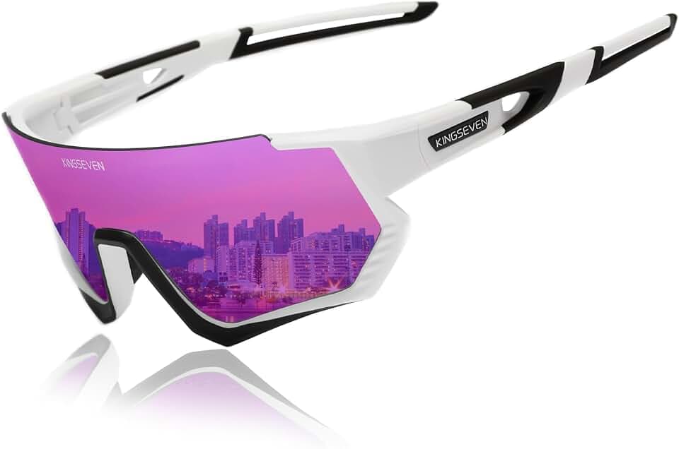 KINGSEVEN Polarisierte Fahrradsonnenbrille Herren Sport Sonnenbrille MTB Fahrradbrille UV400 Schutz LS910