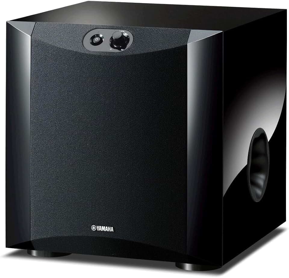 Yamaha NS-SW200 Front Firing-Subwoofer mit patentiertem Twisted Flare Port Bassreflexrohr klavierlack schwarz