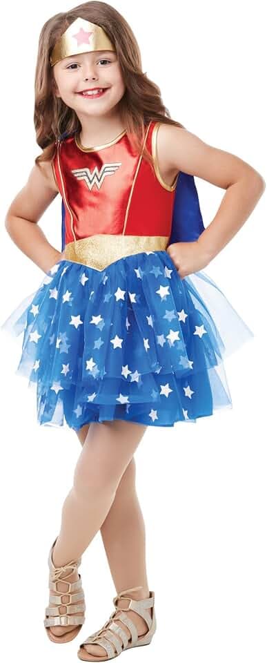 Rubies Official DC Wonder Woman Premium Child Costume, Superhero Fancy Dress