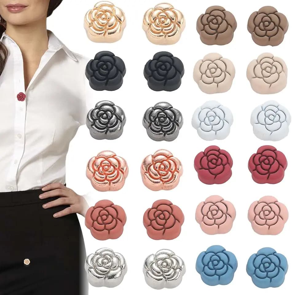 GXGM 12 Paar Hijab Magneten, Magnetbrosche, Stark Hijab-Magnete Vielseitig Einsetzbar Bunt Magnetischer Schalverschluss Nadellose Brosche Hijab-Nadeln Knöpfe für Frauen Kleidung Schals