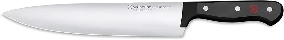 WÜSTHOF Kochmesser, Gourmet (1025044823), 23 cm Klingenlänge, Edelstahl, rostfrei, für Spülmaschine, langes Küchenmesser sehr scharfe Klinge Schwarz