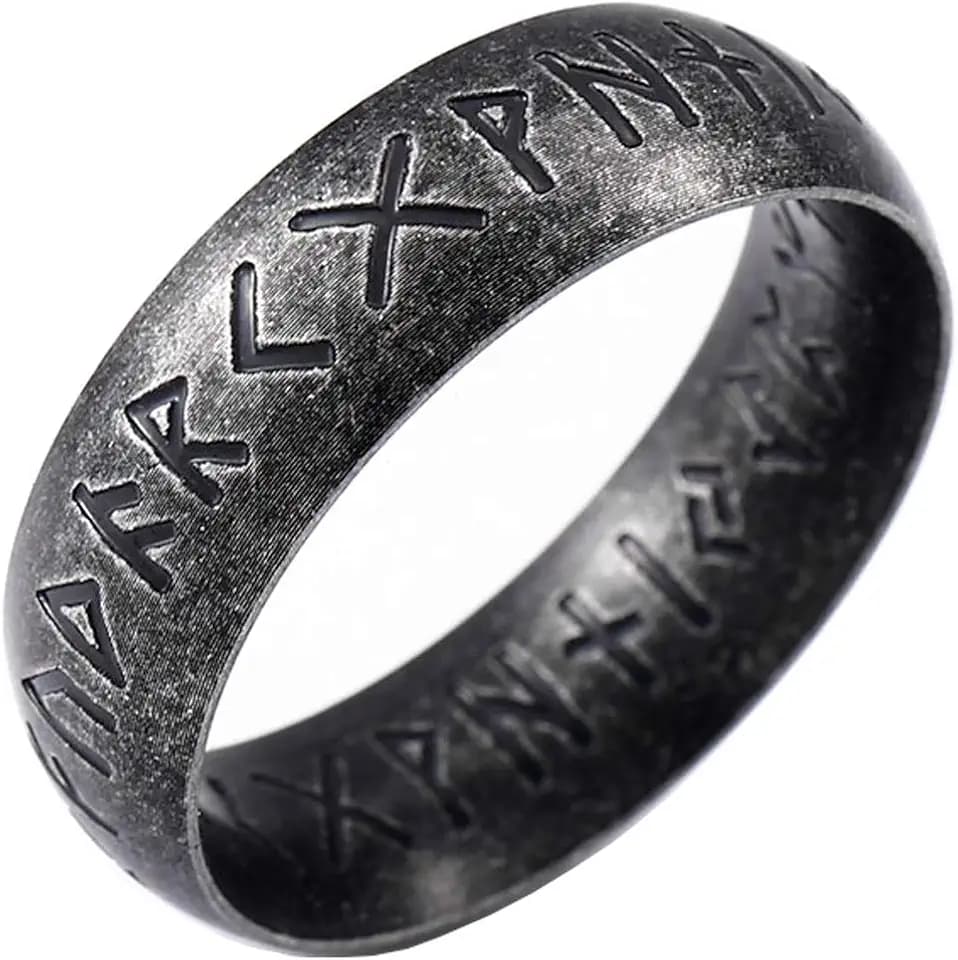 Elder Futhark Ring - Nordic alphabet Design Viking Jewelry Rings