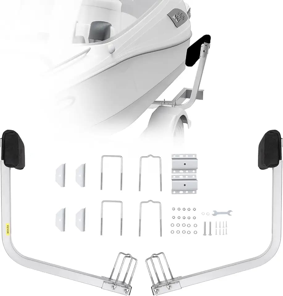 VEVOR T-Form Anhängerpfahl Bootsanhänger Anleitung Kurbelstütze Bootsführung, 330 mm Einstellbare Breite Boat Trailer Guide-on - Ersatzteile und Zubehör für Skiboot Fischerboot Segelbootanhänger