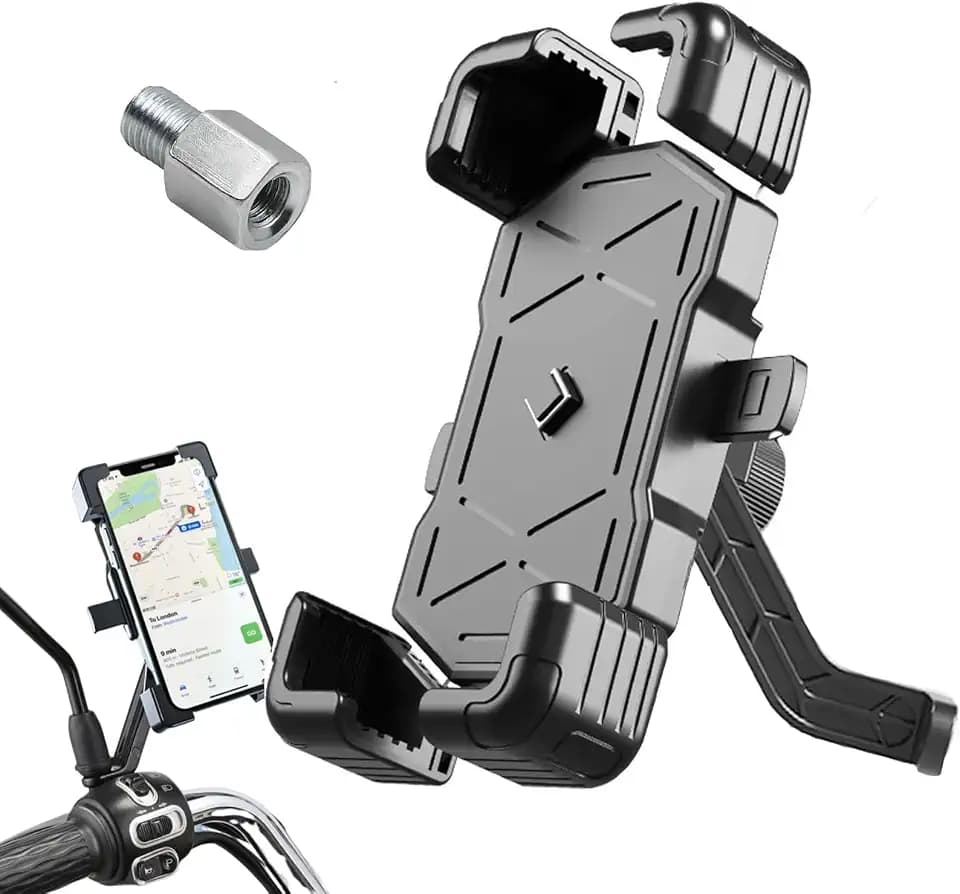 Handyhalterung Fahrrad, Abnehmbare Handyhalter Motorrad, Roller Handyclip, Smartphone Halterung für iPhone 15, 14, 13, 12ProMax, Samsung S23, Universal Lenker Holder Smartphone Telefonhalterung (1)